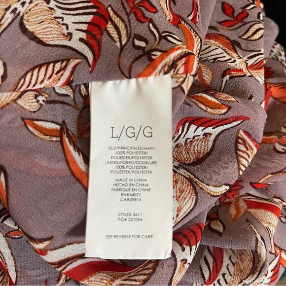 CAbi Good Luck Blouse Oriental Bird Sleeveless Blouse Style 3611 Size L Career - Picture 12 of 12